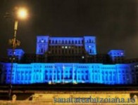 Parlamentul va fi luminat in albastru