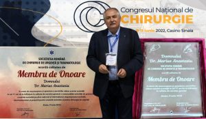 Dr. Marius Anastasiu, desemnat „Membru de Onoare” al Societății Române de Chirurgie de Urgență și Trauma