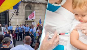Protestul antivacciniștilor la Ministerul Sănătății s-a transformat în circ