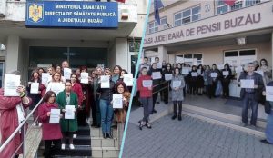 O nouă zi cu proteste în Buzău și în țară, la DSP și Casa de Pensii
