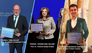 Prof. dr. Adrian Covic, prof. dr. Cecilia Cristea și prof. dr. Dan C. Vodnar, laureați ai Galei Cercetării Românești